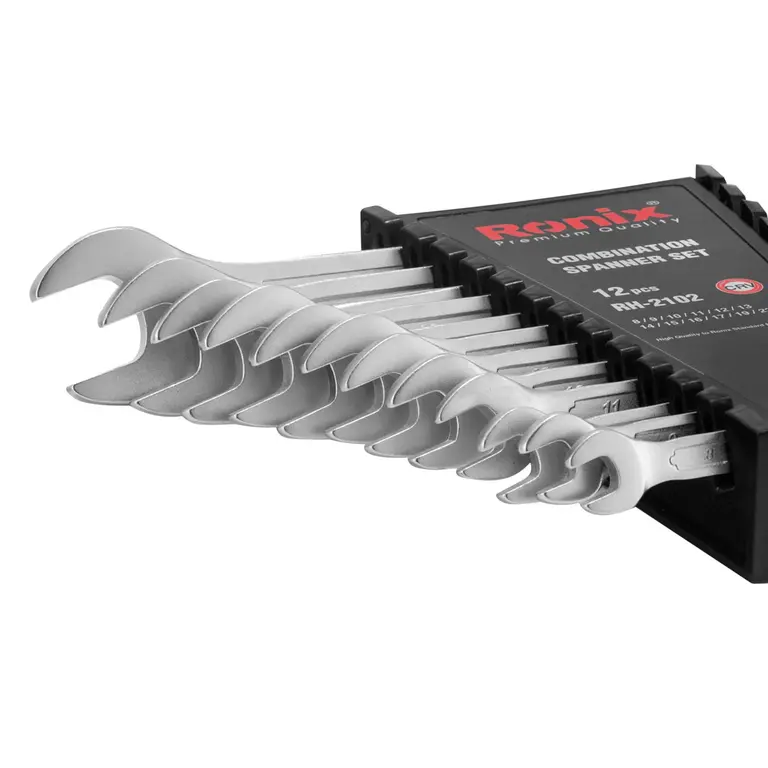 مجموعه 12 عددی آچار یک سر تخت یک سر رینگ رونیکس 2102