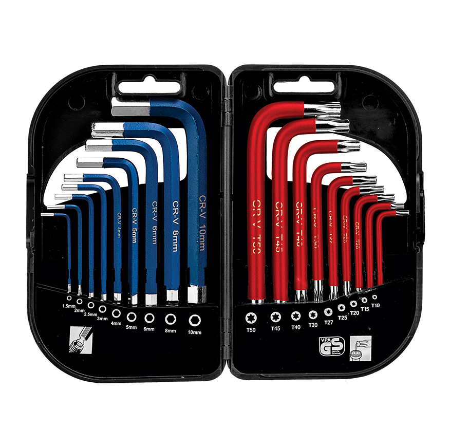 ست آچار آلن هیوندای بلند 18 عددی مدل HT180