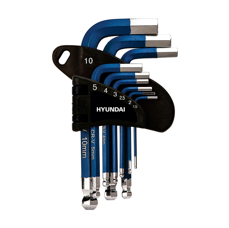 مجموعه 9 عددی آلن دسته کوتاه شش گوش هیوندای HT190