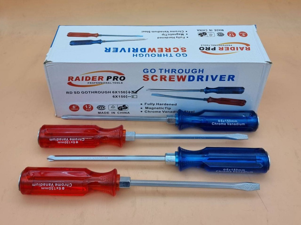 پیچ گوشتی چهارسو ضربه خور 25سانتی RAHA pro طرح نوا