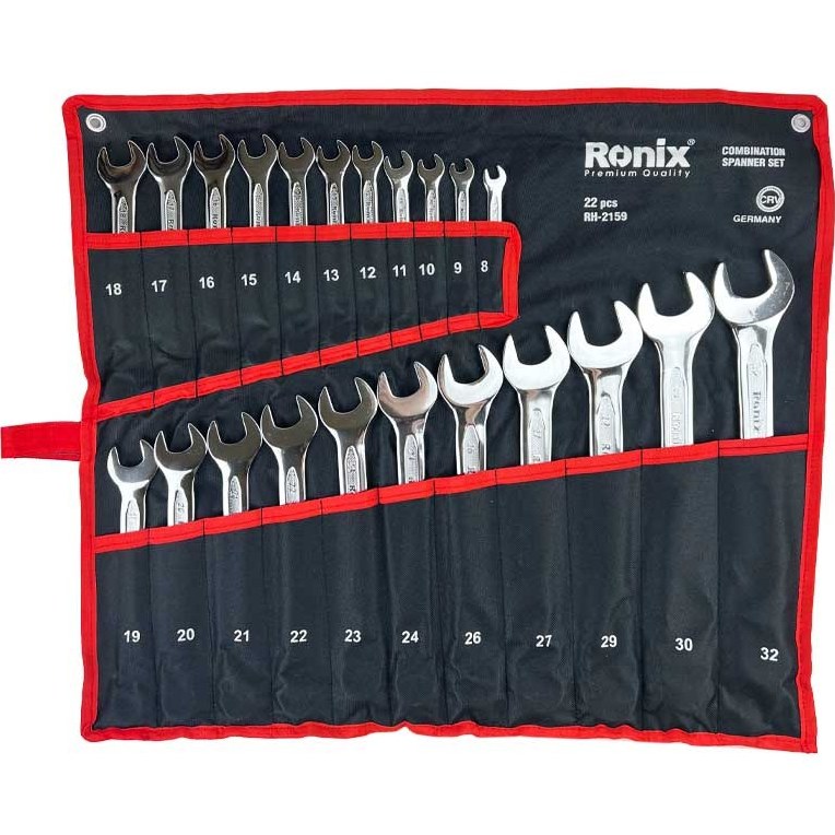 مجموعه 22 عددی آچار یک سر تخت یک سر رینگ رونیکس 2103